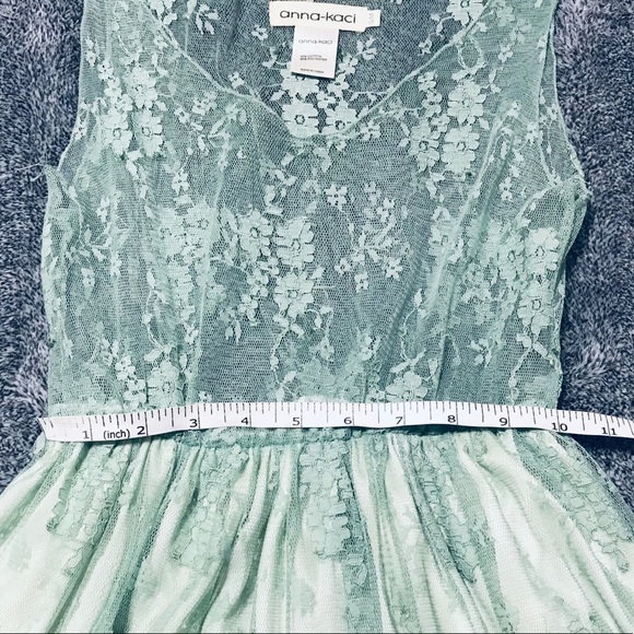 VINTAGE DESIGN LACE MINT DRESS W/VEST - Picture 12 of 14